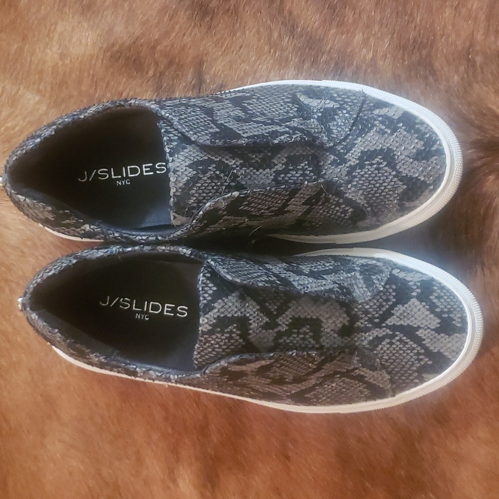 Jslides snakeskin learher sneakers